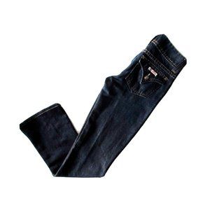 HUDSON Signature Boot in Luna Triangle Pocket Linen Cotton Blend Jeans 27 x 32 ½